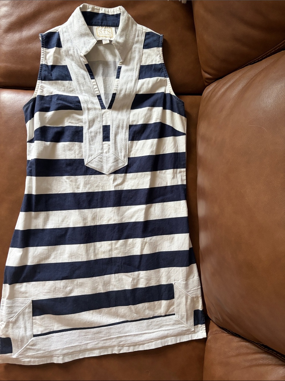Summer dress nautical cotton Sail to Sable XS